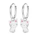 12 mm Katzen Kinderohrringe in Silber - Little Ones