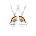 Best friends Regenbogen Set mit 2 Halskette aus Silber - Little Ones
