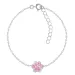 Pfote pink Kinderarmband aus Silber - Little Ones