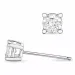 2 x 0,25 ct Diamant Solitärohrstecker in 14 Karat Weißgold mit Diamant