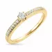 Diamant Gold Ring in 14 Karat Gold 0,09 ct 0,076 ct