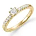 Diamant Goldring in 14 Karat Gold 0,18 ct 0,12 ct