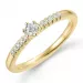 echten Diamant Gold Ring in 14 Karat Gold 0,11 ct 0,06 ct