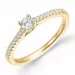 runder Diamant Gold Ring in 14 Karat Gold 0,15 ct 0,1 ct