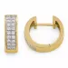 13 mm Diamant Kreole in 14 Karat Gold und Weißgold mit Diamant 