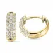 schönen 10 mm Diamant Kreole in 14 Karat Gold mit Diamant