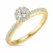 runder Diamant Gold Ring in 14 Karat Gold 0,15 ct 0,188 ct