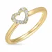 Diamant Herzring in 14 Karat Gold 0,102 ct