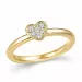 Diamant Herzring in 14 Karat Gold 0,084 ct