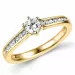 Diamant Gold Ring in 14 Karat Gold 0,31 ct 0,20 ct
