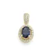 runder Diamantanhänger in 14 karat Gold 0,14 ct 1,05 ct