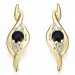 Saphir Diamantohrringe in 14 Karat Gold mit Diamant und Saphir 