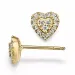 Herz Diamantohrringe in 14 Karat Gold mit Diamanten 