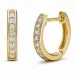 12 mm Diamant Kreole in 14 Karat Gold mit Diamant 