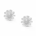 Blumen Ohrstecker in Silber