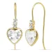 Herzohrringe in 9 Karat Gold mit Zirkon - Gold Collection