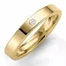 3 mm Trauring aus 14 Karat Gold 0,02 ct