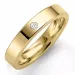 4 mm Trauring aus 14 Karat Gold 0,03 ct