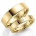 6 und 4 mm trauringe aus 9 Karat Gold 0,03 ct - set