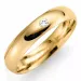 3 mm Trauring aus 9 Karat Gold 0,02 ct