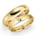 4 mm trauringe aus 9 Karat Gold 0,03 ct - set