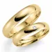 4 mm trauringe aus 9 Karat Gold 0,03  ct - set