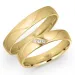 4 mm trauringe aus 14 Karat Gold 0,008 ct und  0,015 ct - set