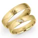 5 und 4 mm Diamant trauringe aus 9 Karat Gold 0,008 ct und  0,015 ct ct - set