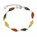 Tropfen Bernstein Armband aus Silber und Anhänger aus Silber