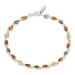 mehrfarbigem Bernstein Armband aus Silber