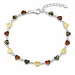Herz Bernstein Armband aus Silber