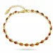Cognac gefärbt Bernstein Armband aus vergoldetem Sterlingsilber