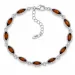 Cognac gefärbt Bernstein Armband aus Silber