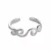 Abstraktem zehenring aus silber