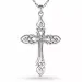 großer Kreuz Halskette aus Silber und Anhänger aus Silber