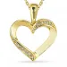 Herz Diamant Halskette aus vergoldetem Sterlingsilber und Anhänger aus 8 Karat Gold - Gold Collection