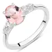 pink Zirkon Ring aus Silber