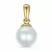 7 mm Silber weiß Perle Anhänger aus 14 Karat Gold