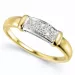 abstraktem Diamant Ring in 9 Karat Gold- und Weißgold 0,05 ct