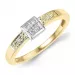abstraktem Diamant Ring in 9 Karat Gold- und Weißgold 0,04 ct