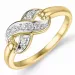 Diamant Ring in 9 Karat Gold- und Weißgold 0,05 ct