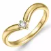 V Diamant Ring in 9 Karat Gold 0,05 ct