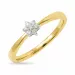 Stern Diamant Ring in 9 Karat Gold- und Weißgold 0,06 ct