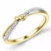 Diamantring in 9 Karat Gold- und Weißgold 0,10 ct