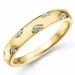 abstraktem Diamantring in 9 Karat Gold 0,09 ct