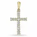Kreuz Diamant Anhänger in 9 karat Gold 0,28 ct