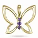 Schmetterlinge amethyst anhänger in 9 karat gold 0,04 ct