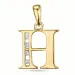 buchstab h Diamant Anhänger in 9 karat Gold 0,04 ct