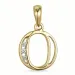 buchstab o Diamant Anhänger in 9 karat Gold 0,03 ct