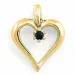 Herz Saphir Anhänger in 9 karat Gold 0,10 ct